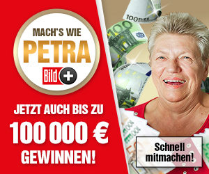 BILD-Plus Teaser mit Petra, die 100.000€ gewonnen hat