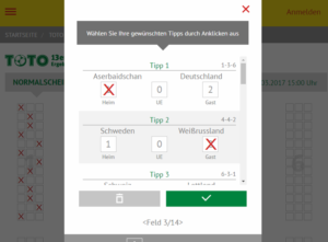 TOTO 13er Ergebniswette Lotto Schleswig Holstein Screenshot