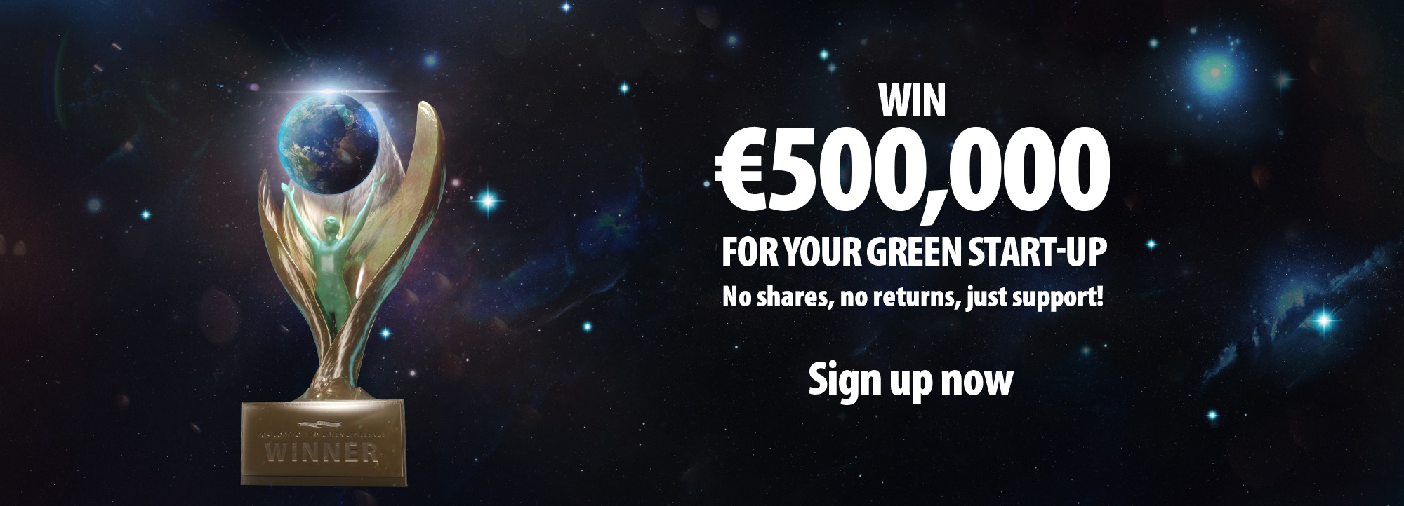 Aktionsbild gewinne 500000 Euro für Green Startup