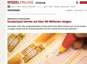 Spiegel Online Eurojackpot könnte auf über 90 Millionen steigen